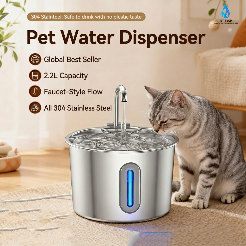 Pet Water Fountain - Pet Water Fountain 2.2L 304 Stainless