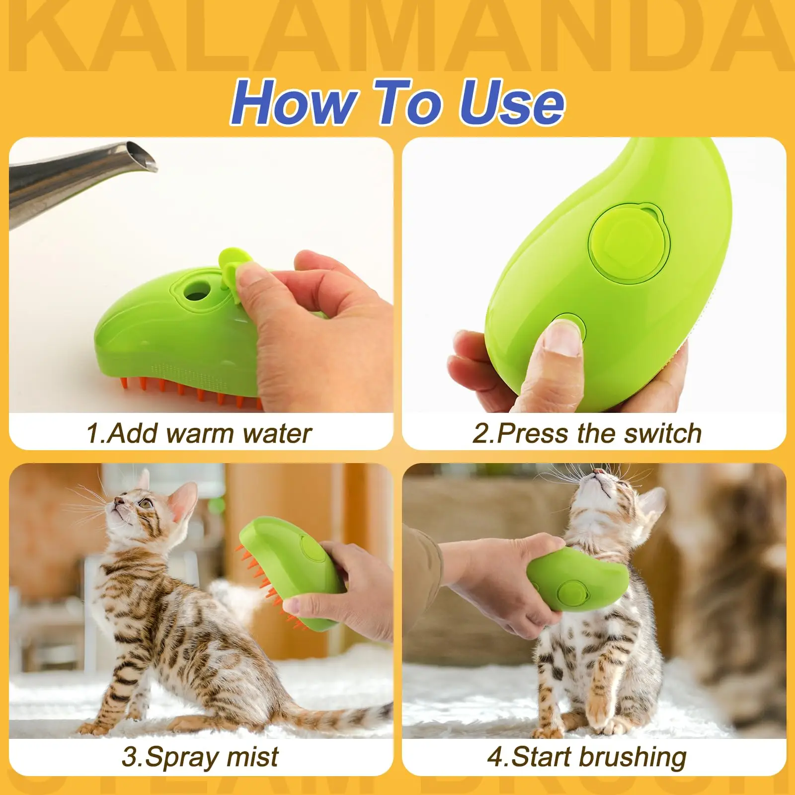 3-in-1 Steamy Brush for Pet Ca - Pet Supplies Grooming Hours recensie en prijs