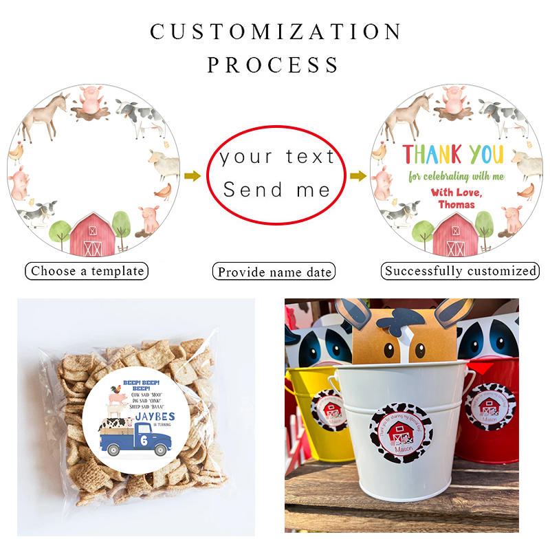Farm Animals Birthday Stickers - Pet Supplies Zoo recensie en prijs