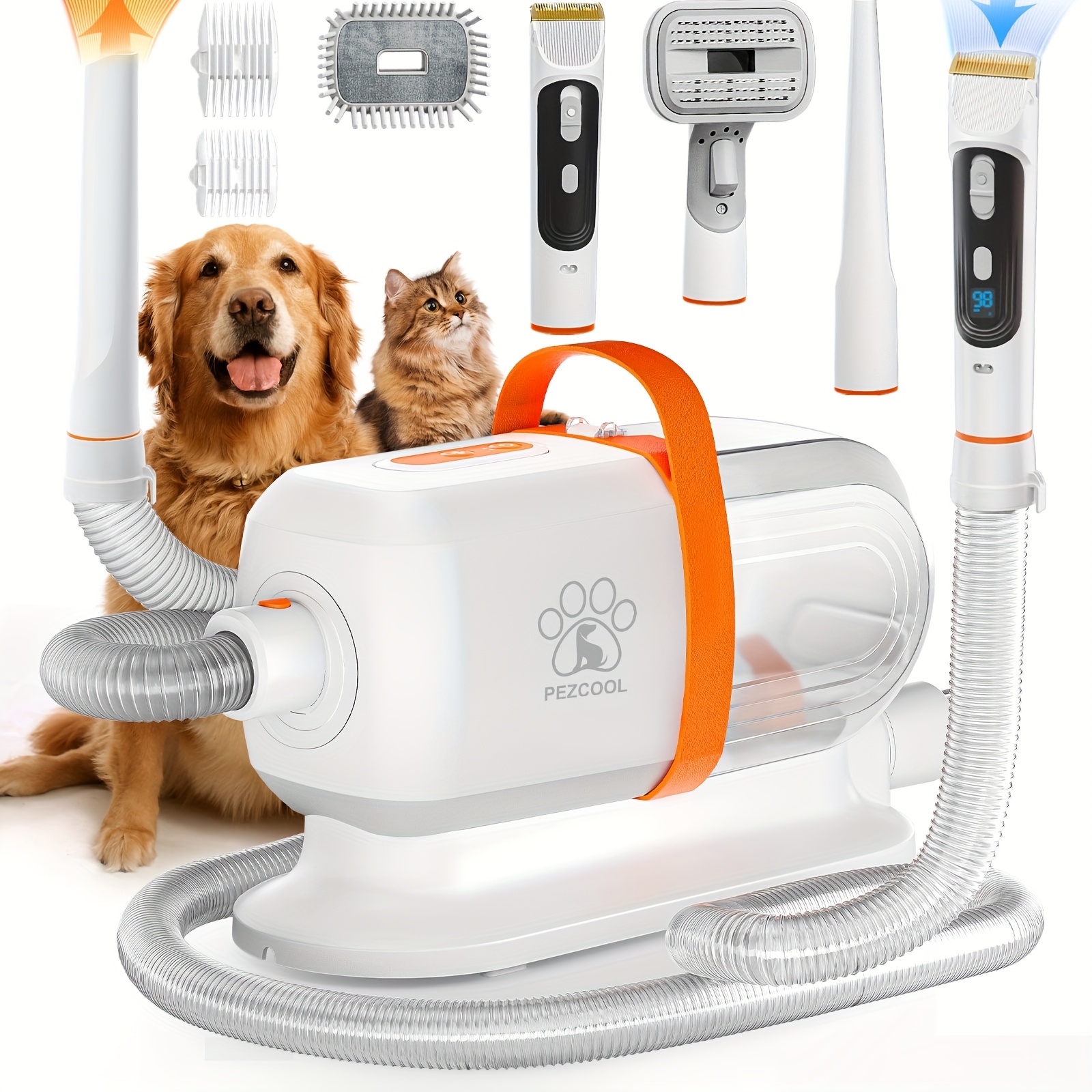 8-in-1 Dog Grooming Vacuum for - Pet Supplies Grooming Hours recensie en prijs